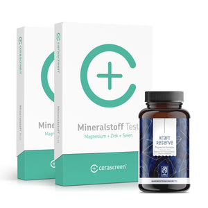 2 Mineralstoff Tests von cerascreen, Kraftreserve Magnesium Komplex von Naturtreu